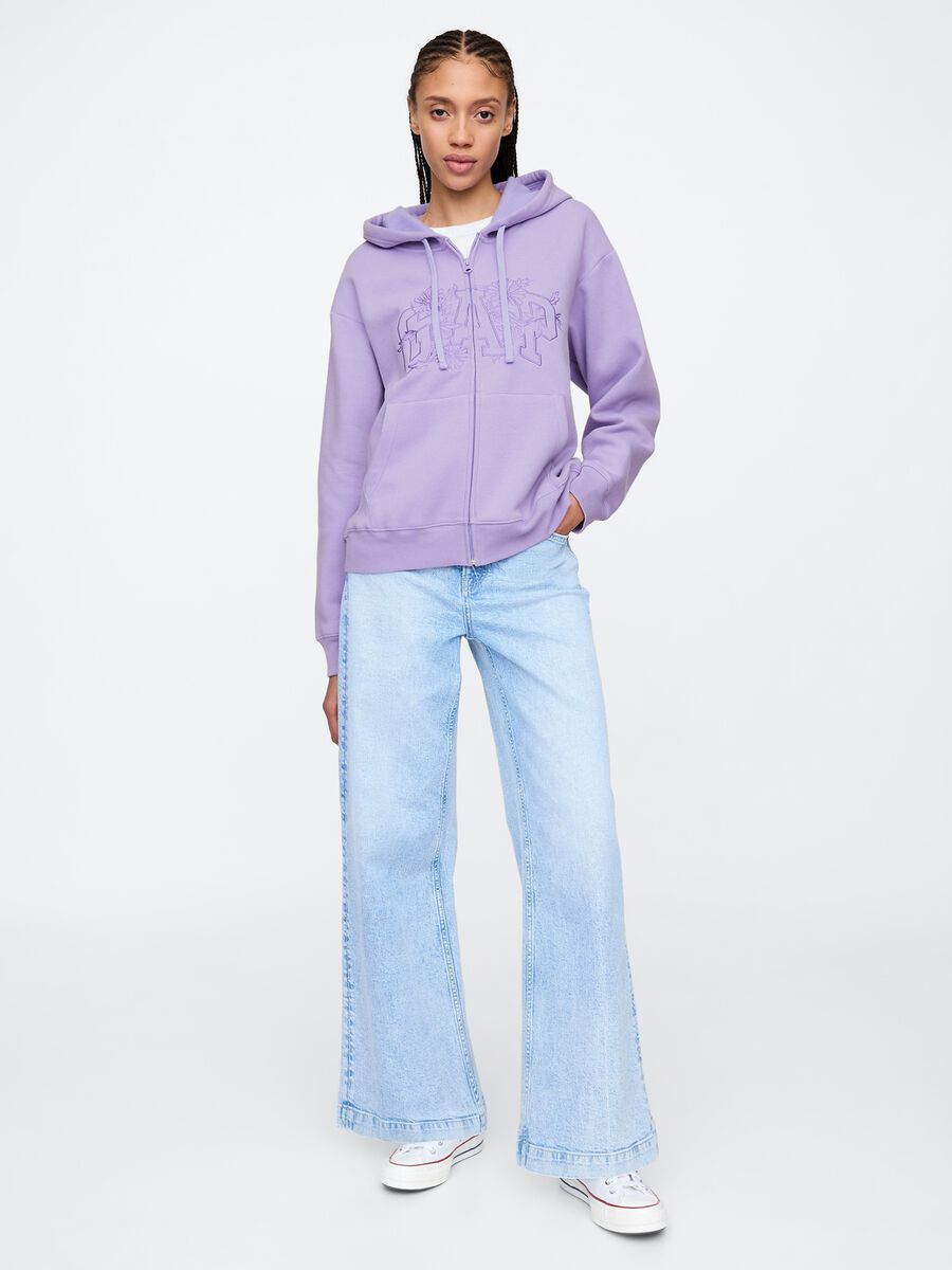 Hooded full-zip sweatshirt Woman_2
