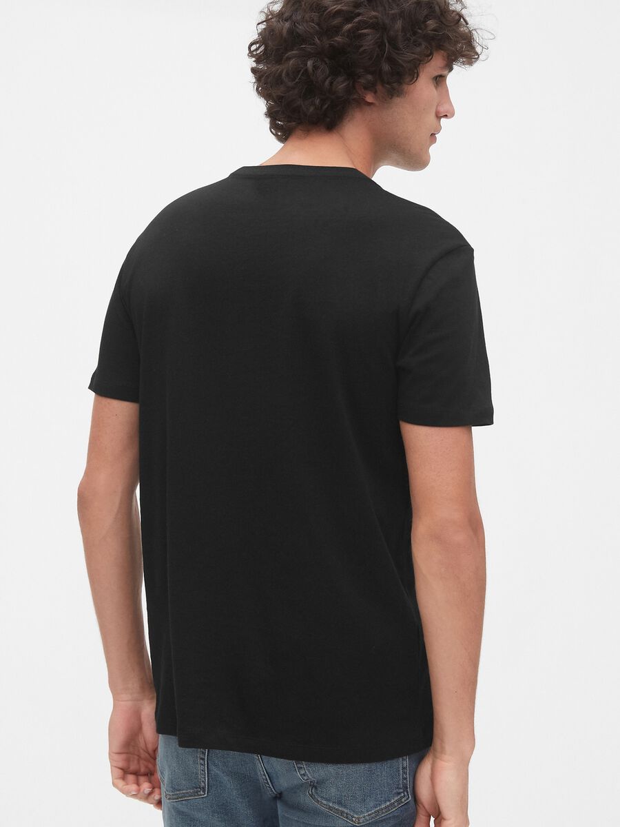 Cotton T-shirt with maxi logo print Man_1