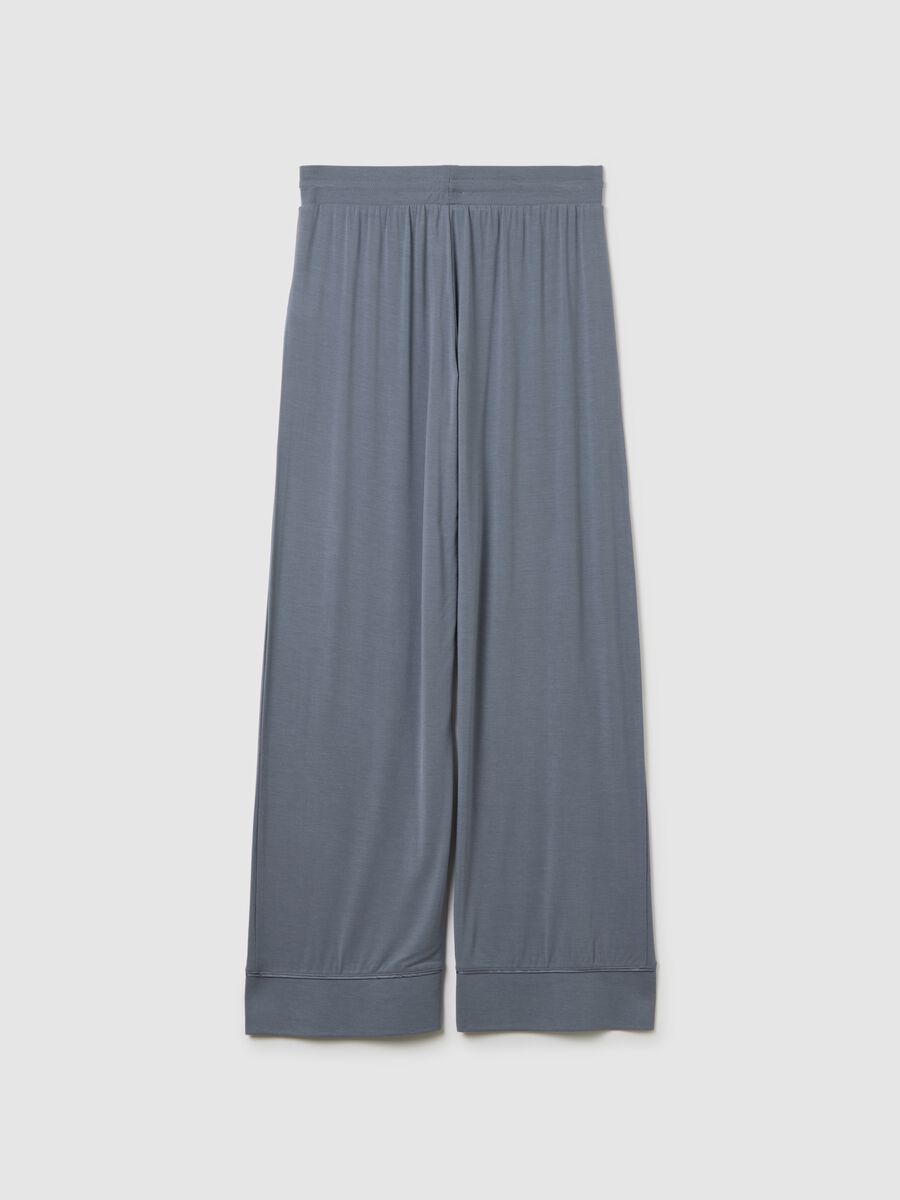 Full-length pyjama bottoms with contrasting piping Woman_3