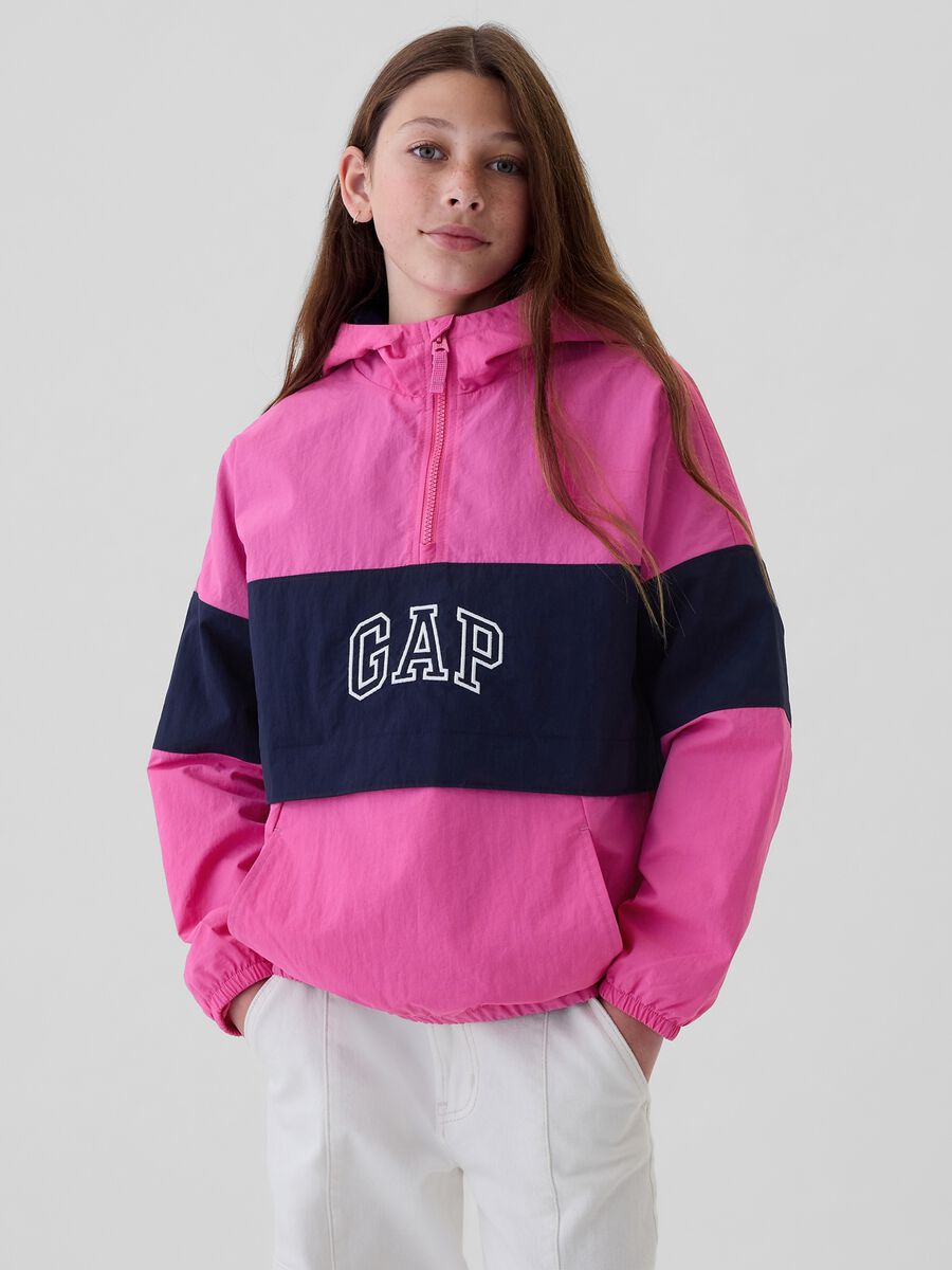 Giacca corta in nylon half-zip Bambina_0