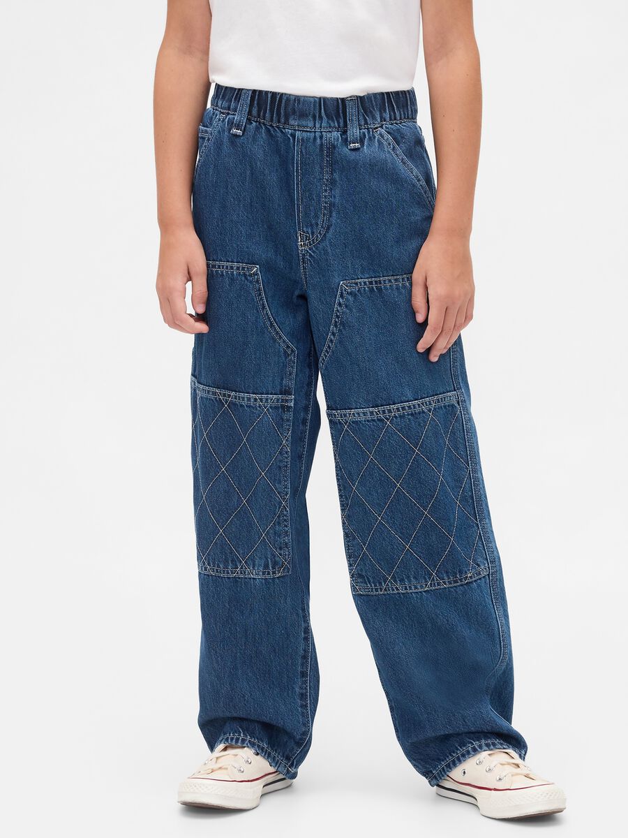 Pantaloni baggy in denim per ragazzo Bambino_1