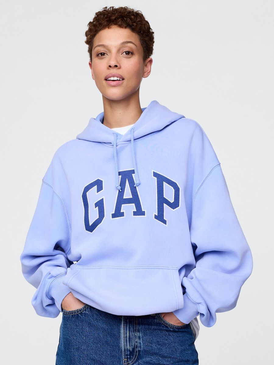 Felpa con cappuccio azzurra GAP Unisex_1