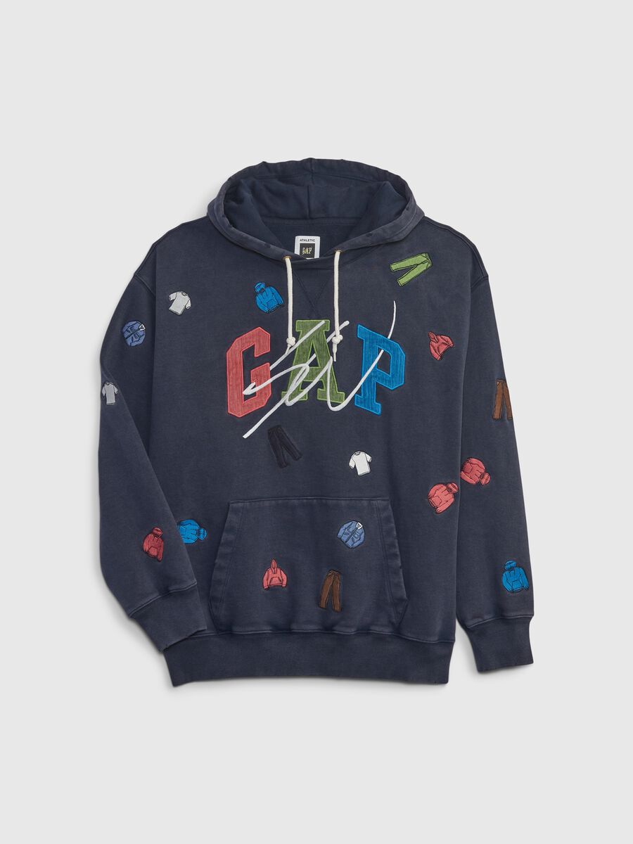 Sweatshirt with hood and all-over Sean Wotherspoon embroidery Woman_3