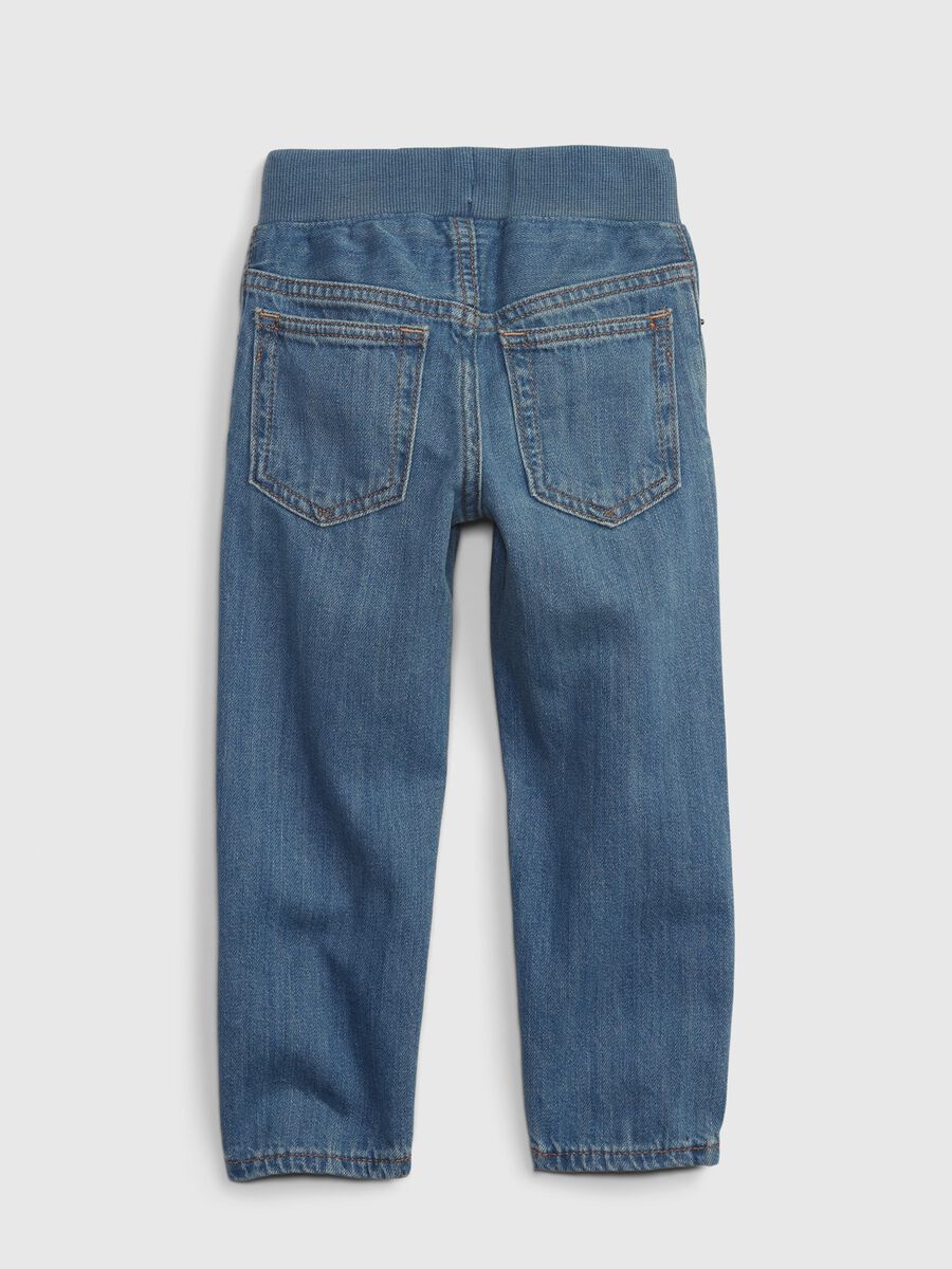 Denim joggers with worn look Toddler Boy_1