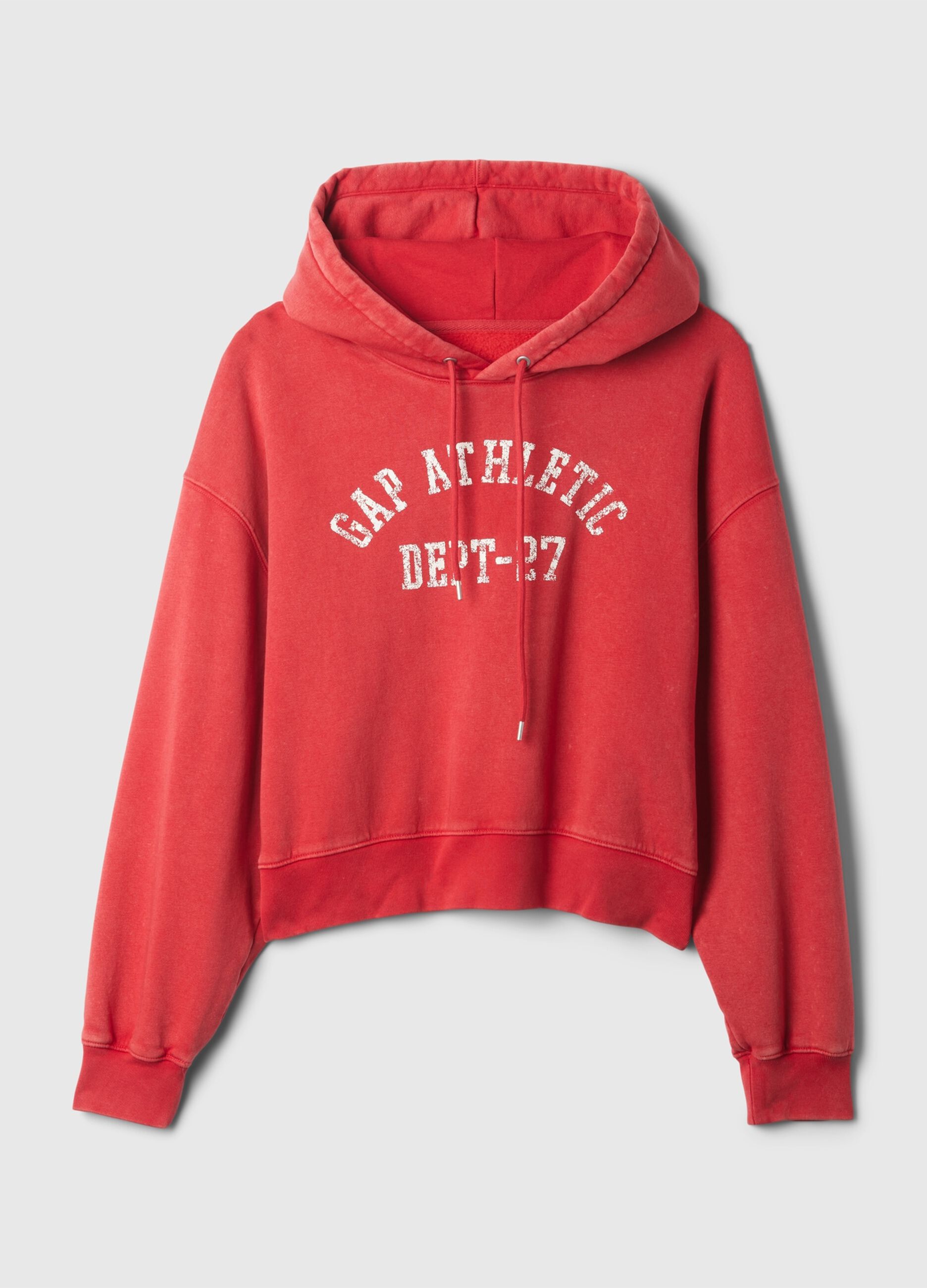 Crop sweatshirt with hood and print_4
