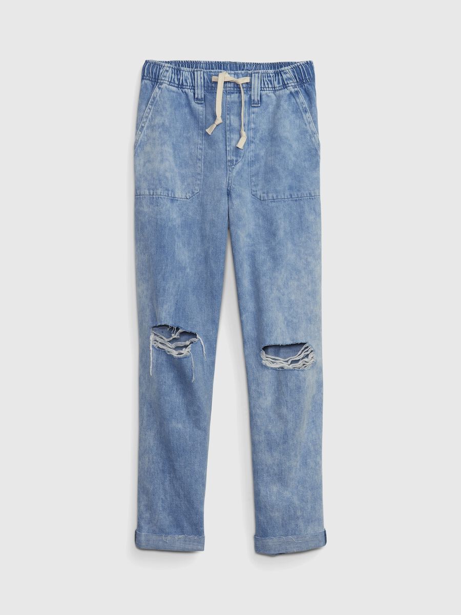 Jeans pull-on easy fit con coulisse Donna_5
