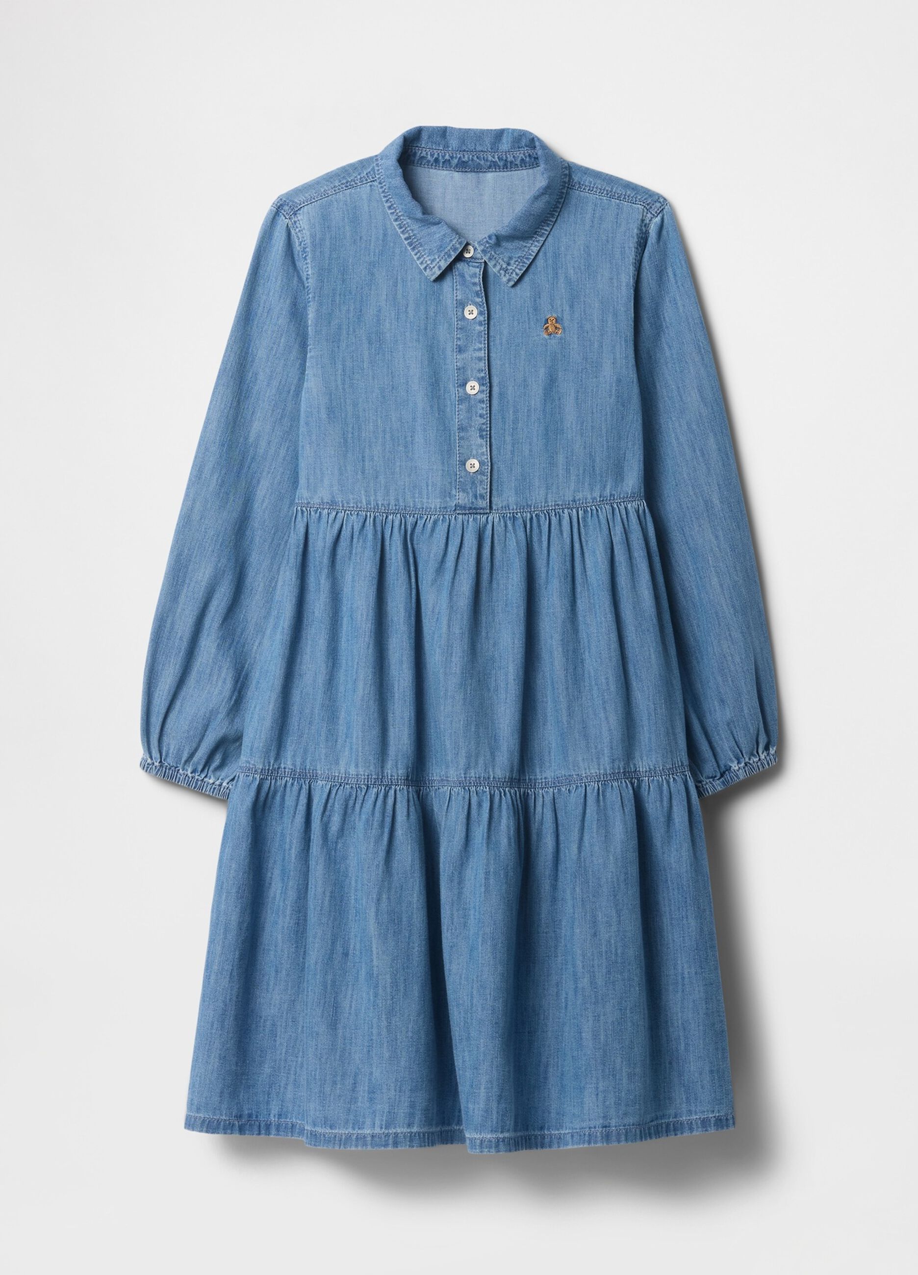 Vestito in denim con balze_3