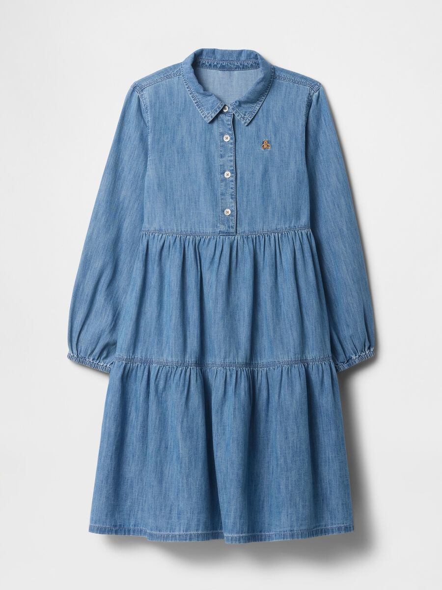 Cotton Denim Dress for Girls by GAP Kids Girl_3