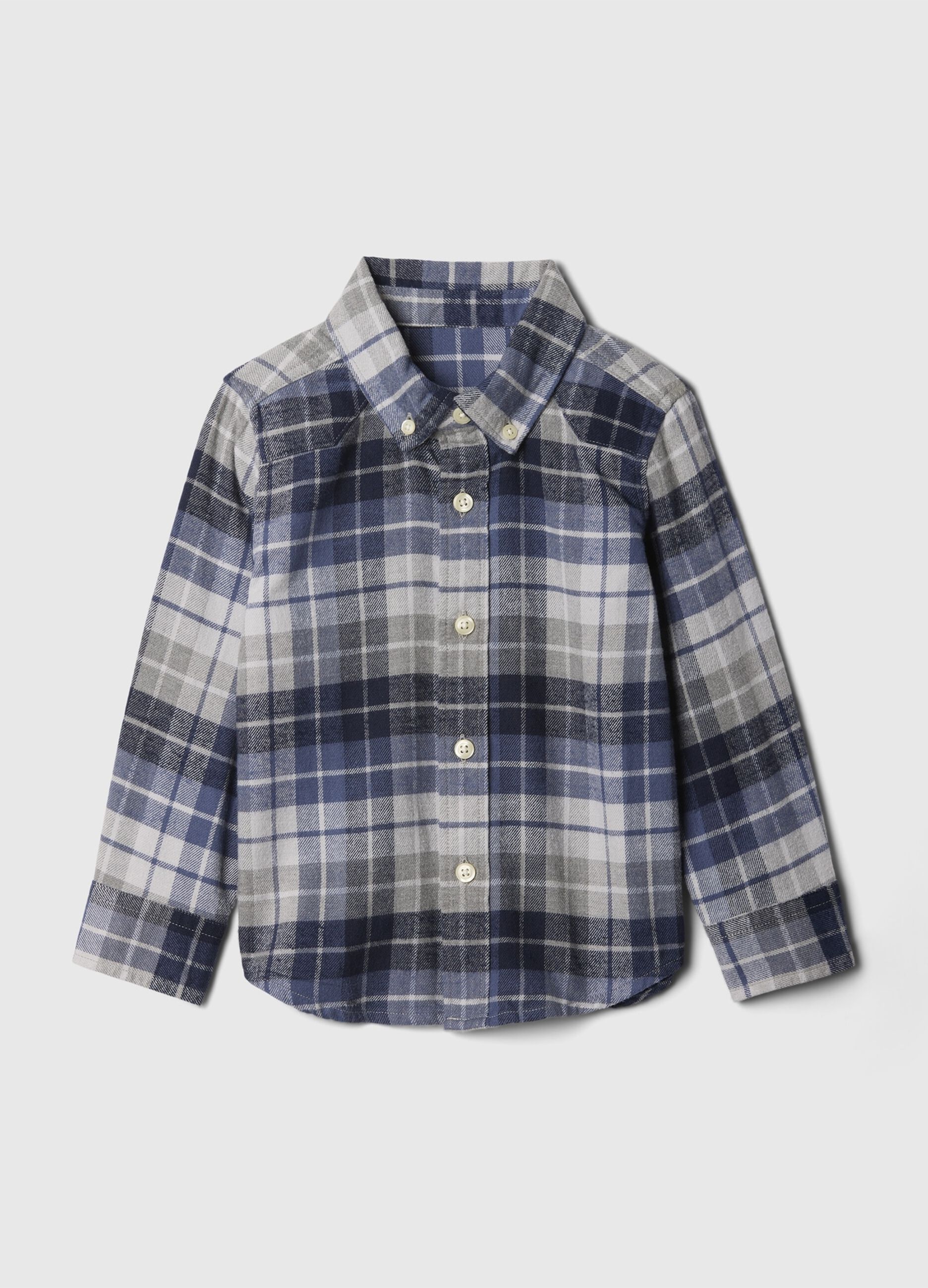 Camicia in flanella con fantasia check