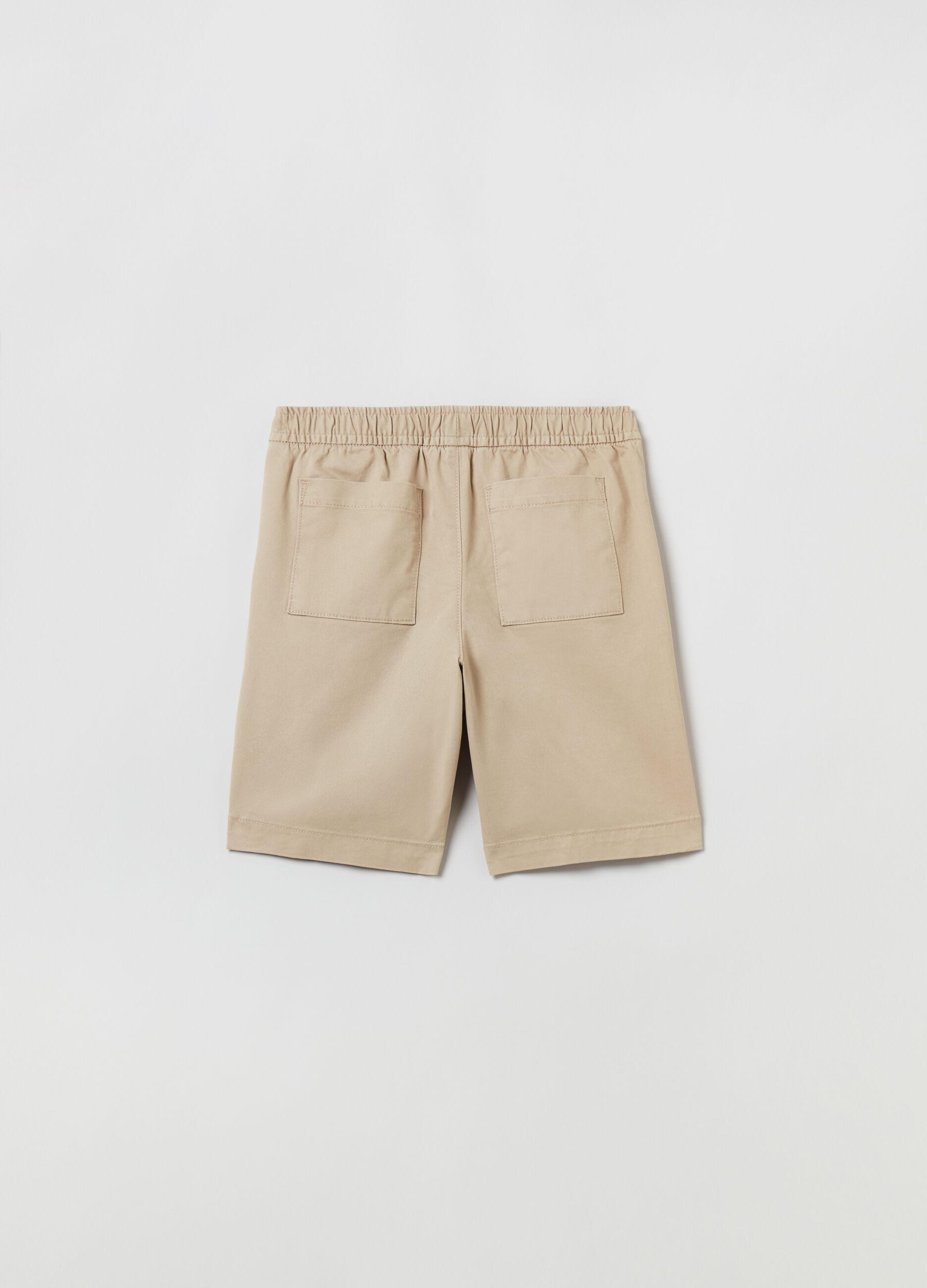 Shorts in tela con coulisse_1