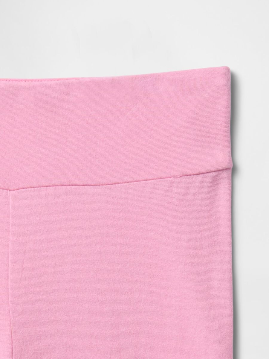 Pantaloni a zampa rosa in cotone elasticizzato Bambina_4