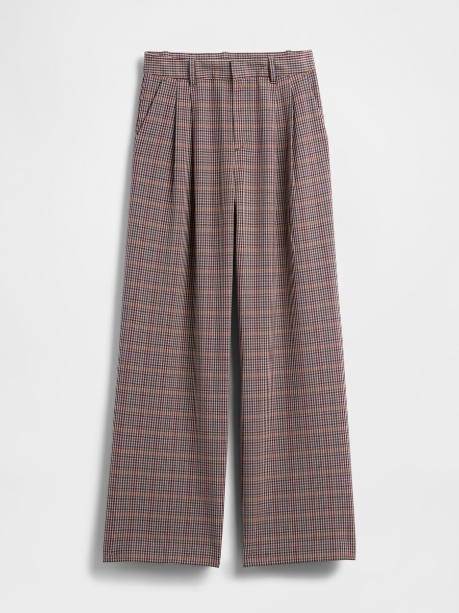 Brown stretch fabric trousers Woman_7