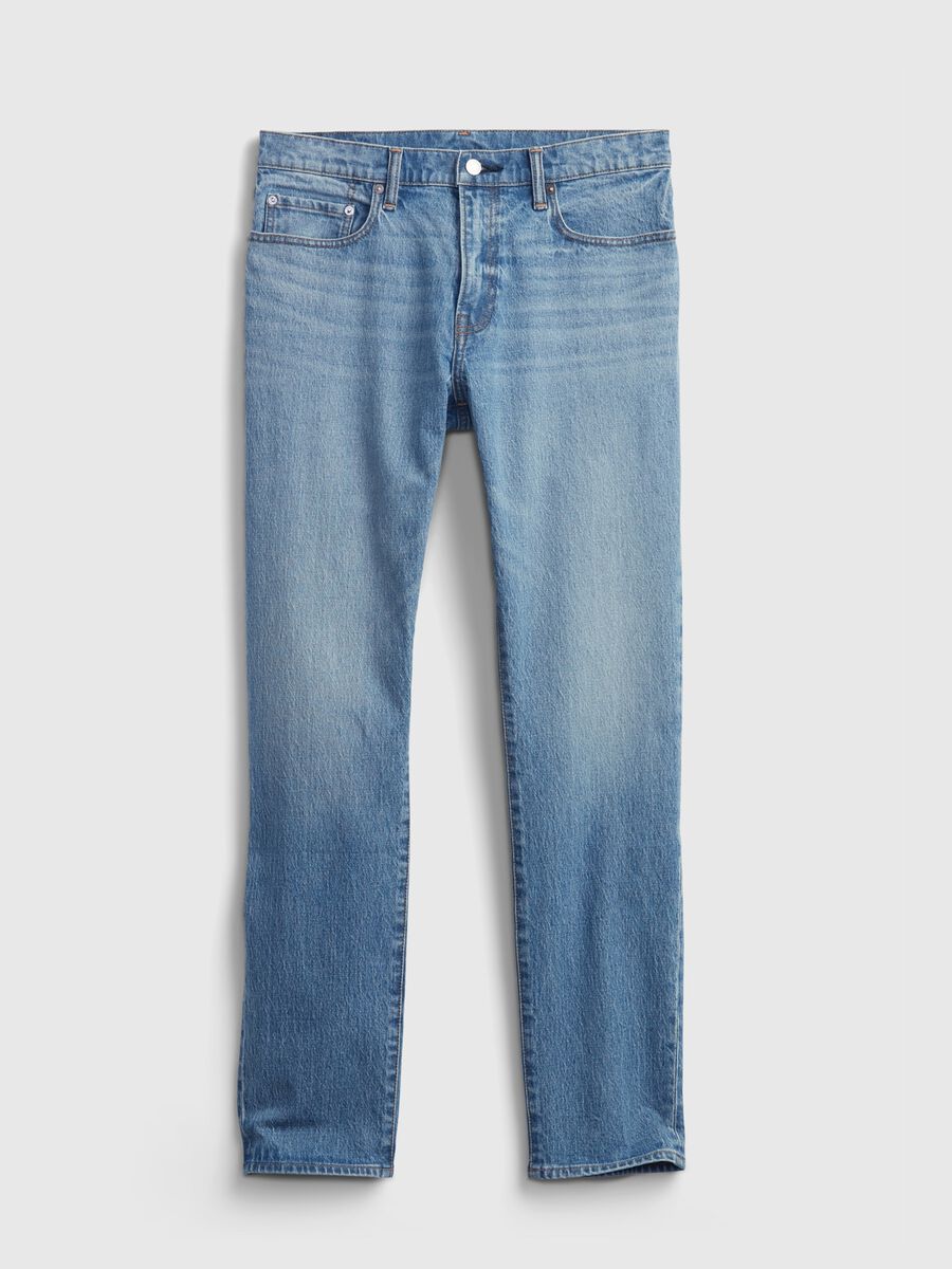 Slim-fit high-rise jeans with fading Man_4
