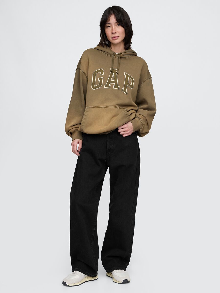 Felpa con cappuccio verde Gap Unisex_2