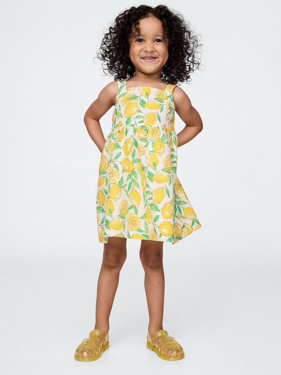 Lemon print dress for girls GAP Kids Baby Girl_0