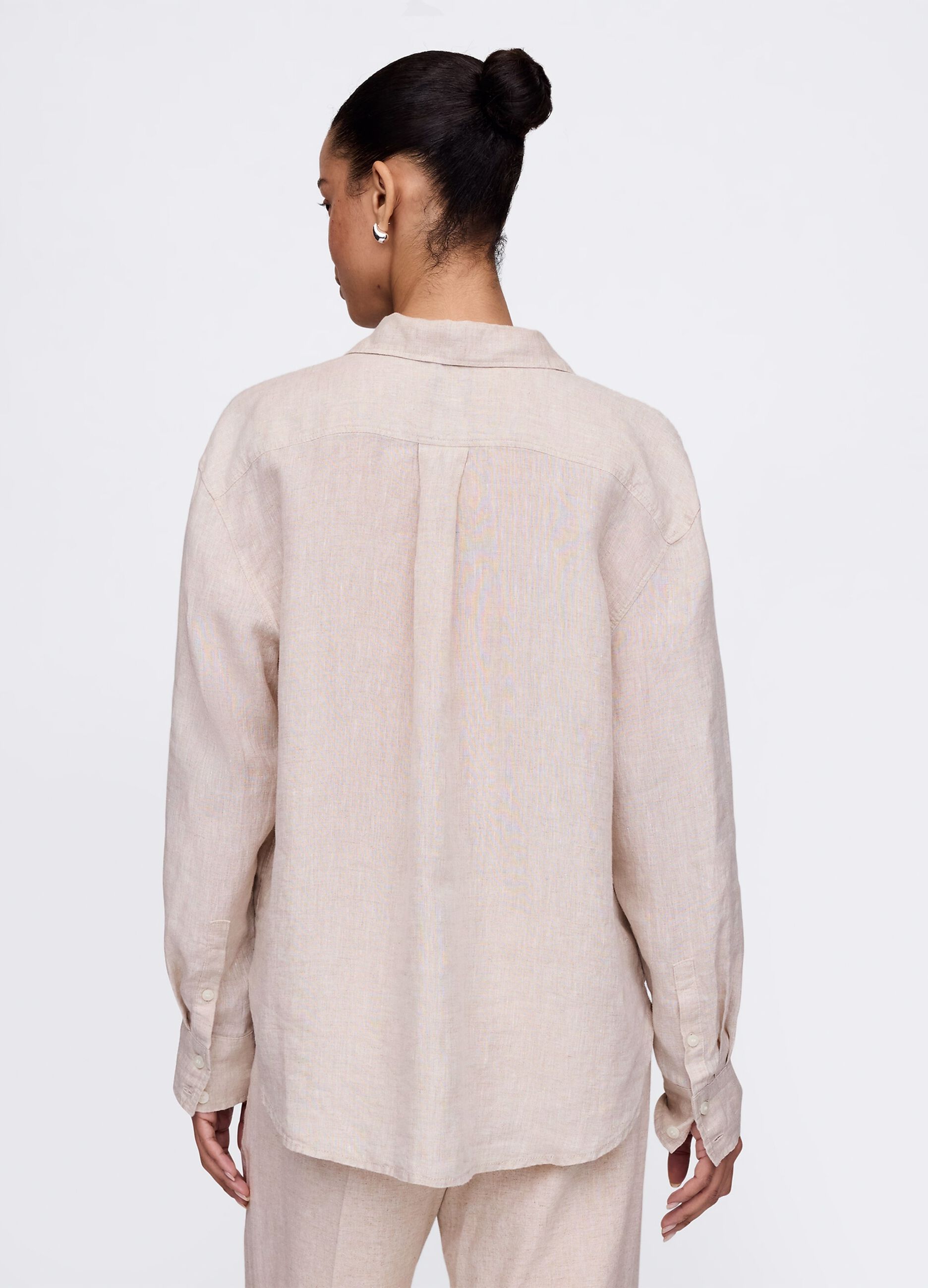 Camicia in lino beige Gap_2