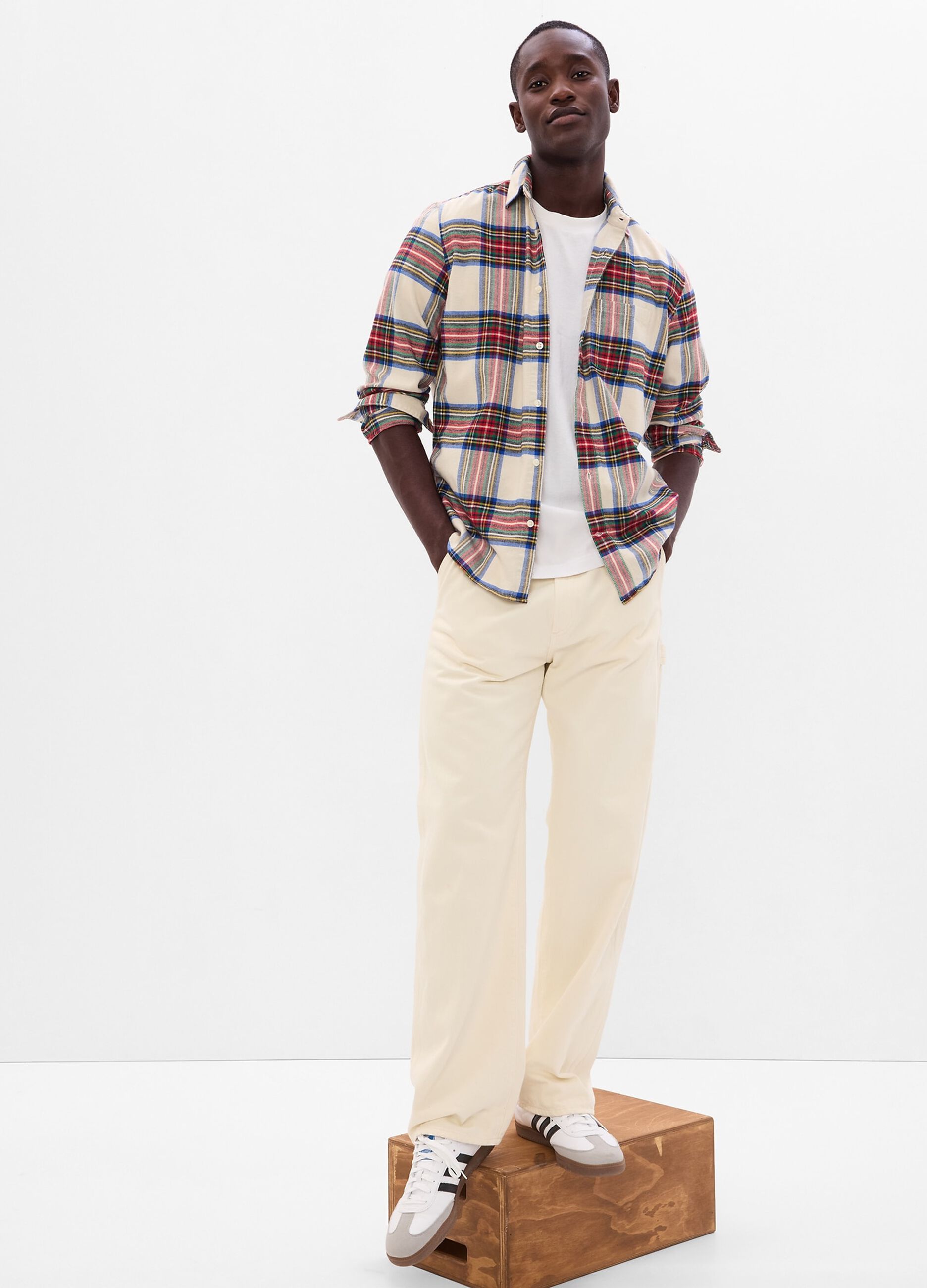Camicia in flanella con fantasia check