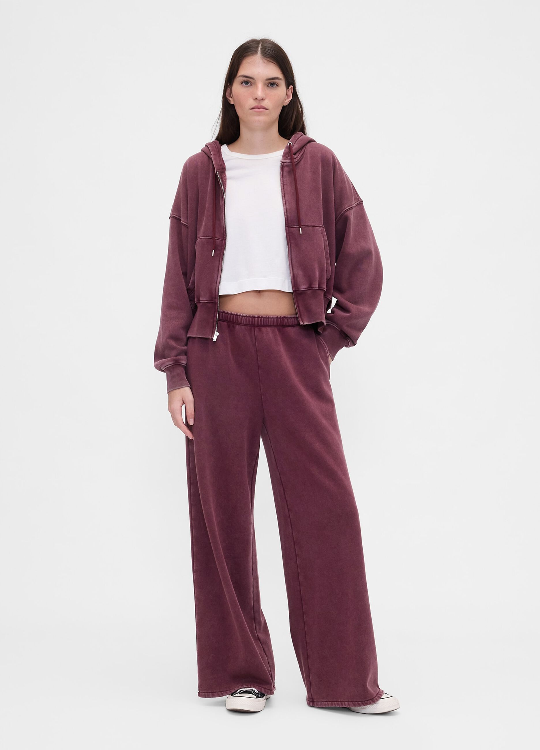 Felpa viola con cappuccio full zip_3
