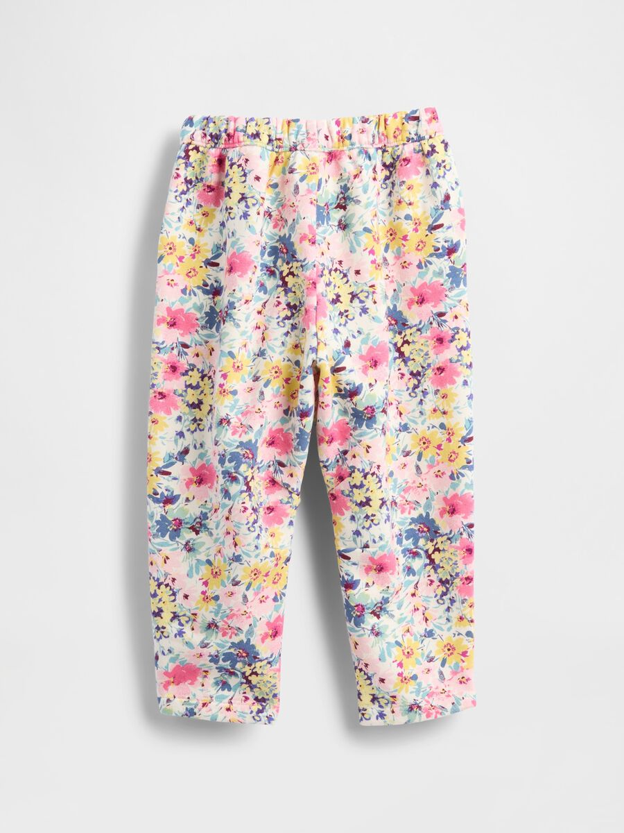 Multicolour Cotton Trousers Baby Girl_1