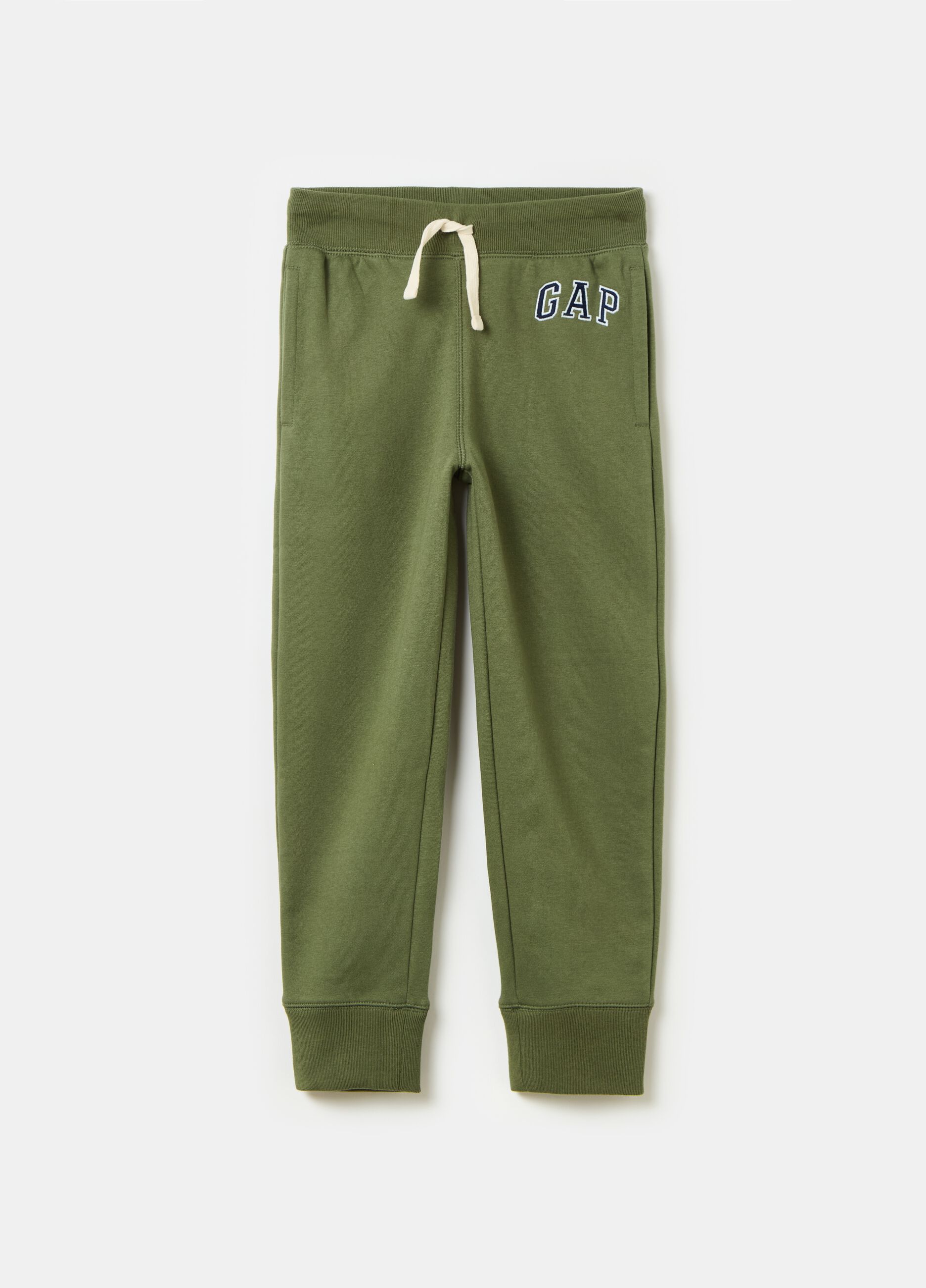 Fleece joggers with logo embroidery