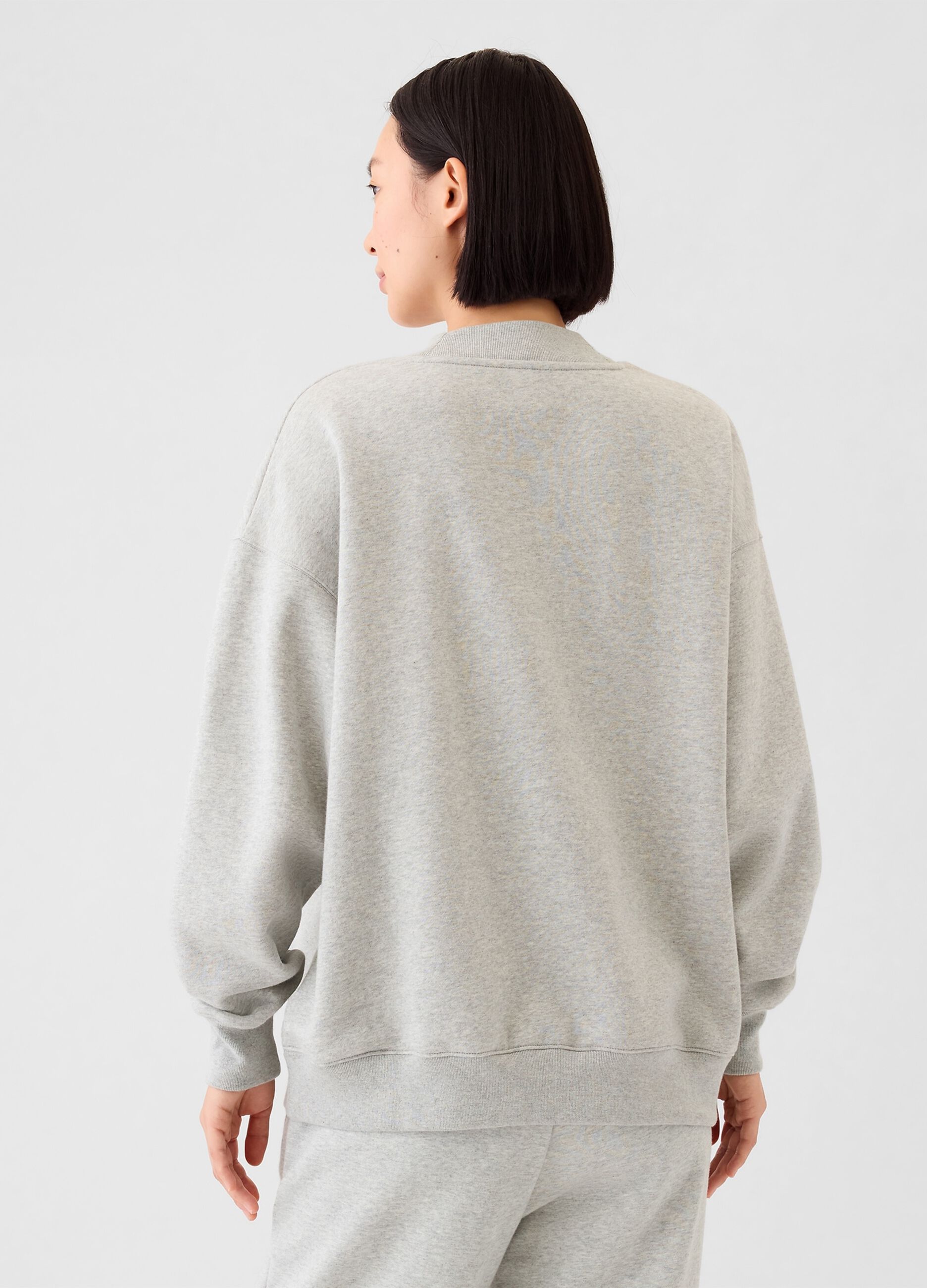 Felpa oversize mock neck con logo Athletic_2