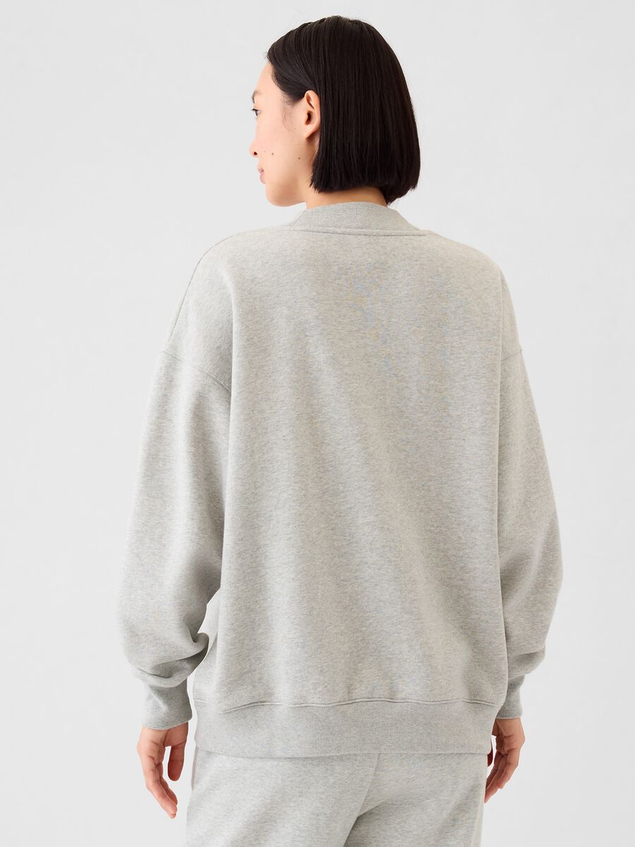 Felpa oversize mock neck con logo Athletic Donna_2