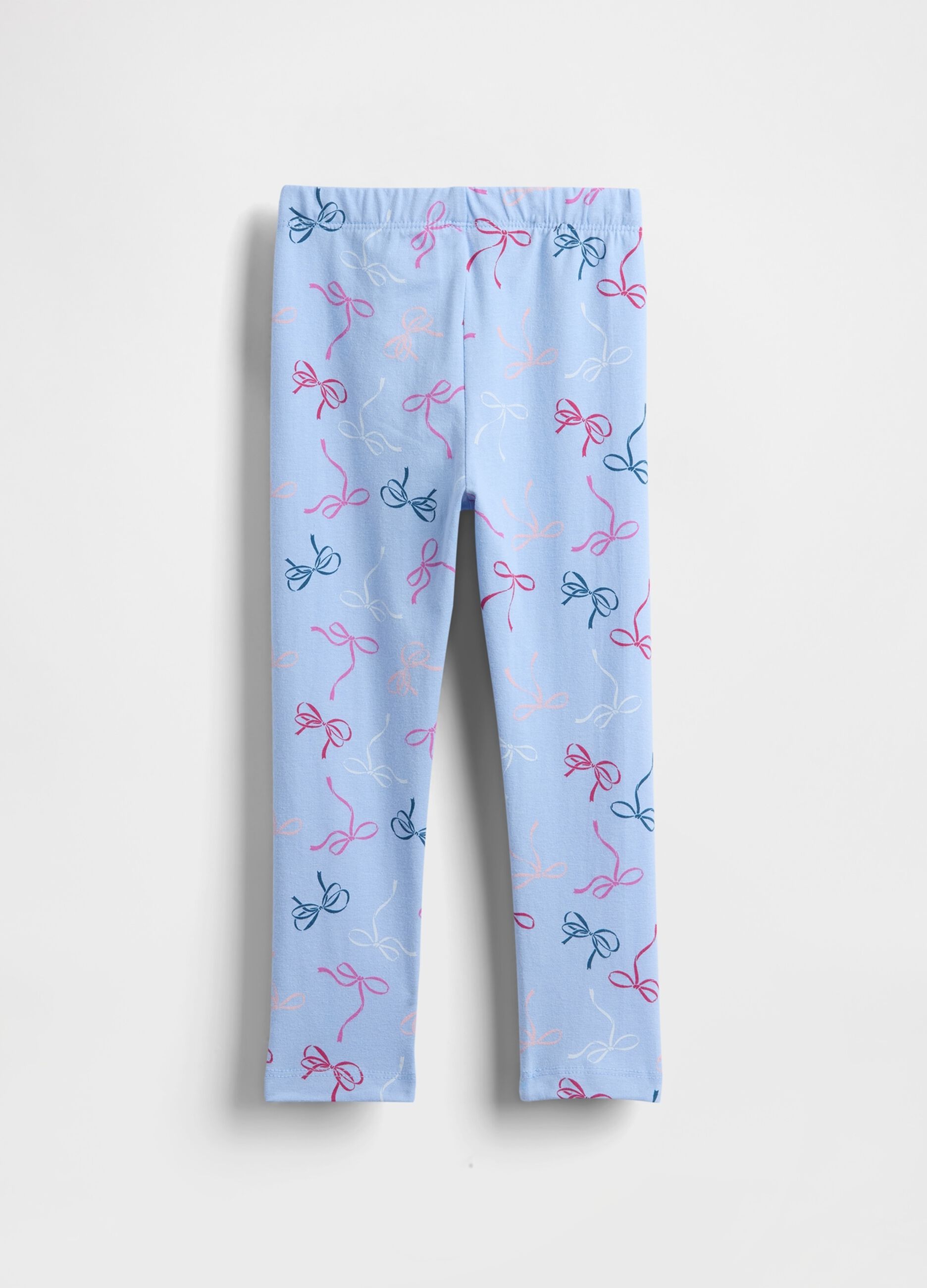 Blue leggings with colourful bows_1