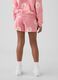 Shorts in misto cotone rosa da bambina con margherite_2