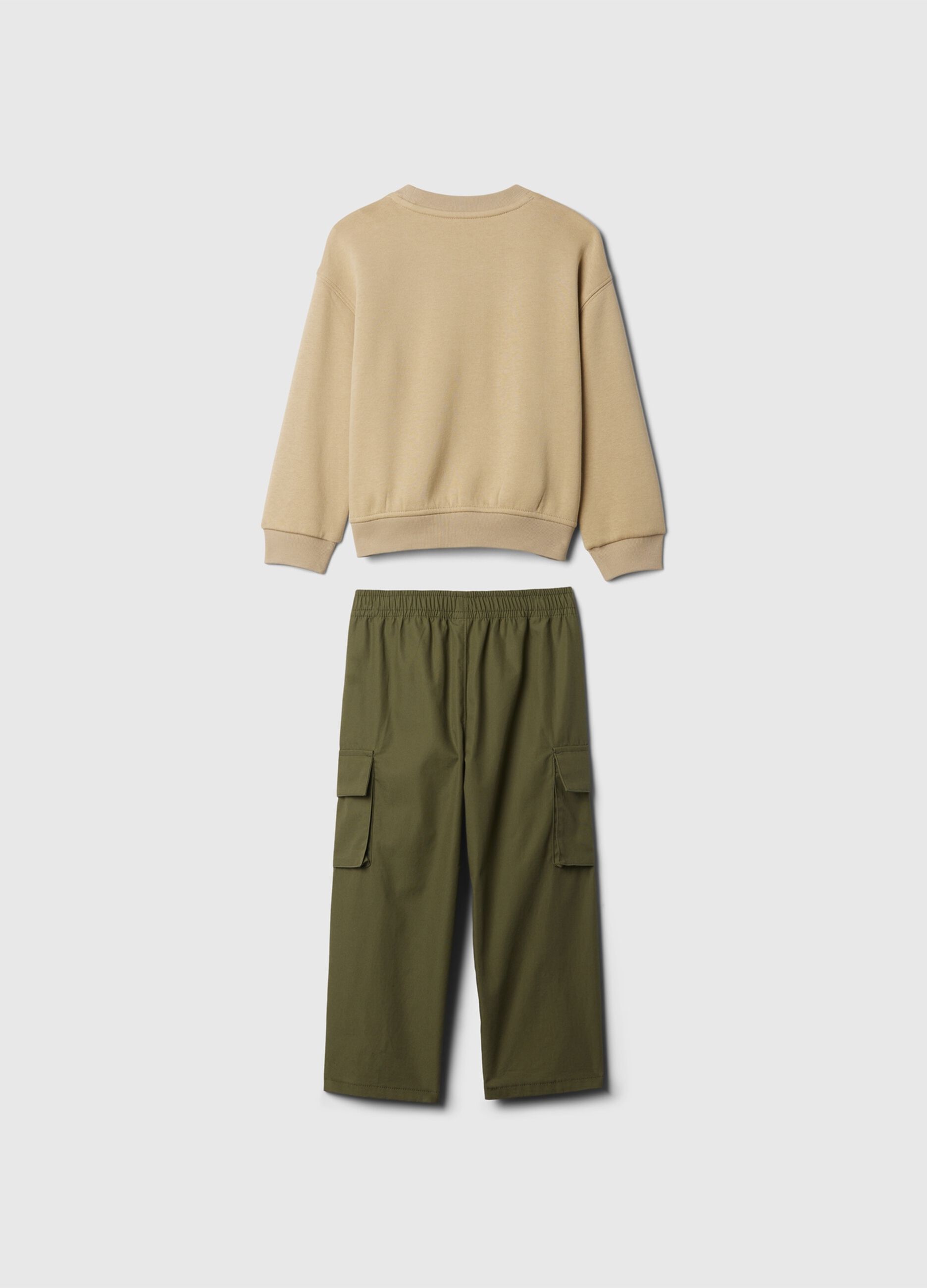 Cotton jogging set with logo print_1