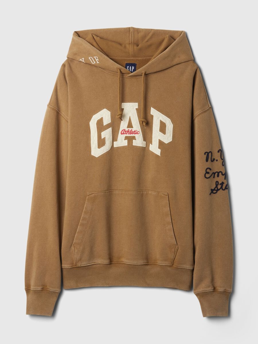 Felpa con cappuccio e patch logo Uomo_4
