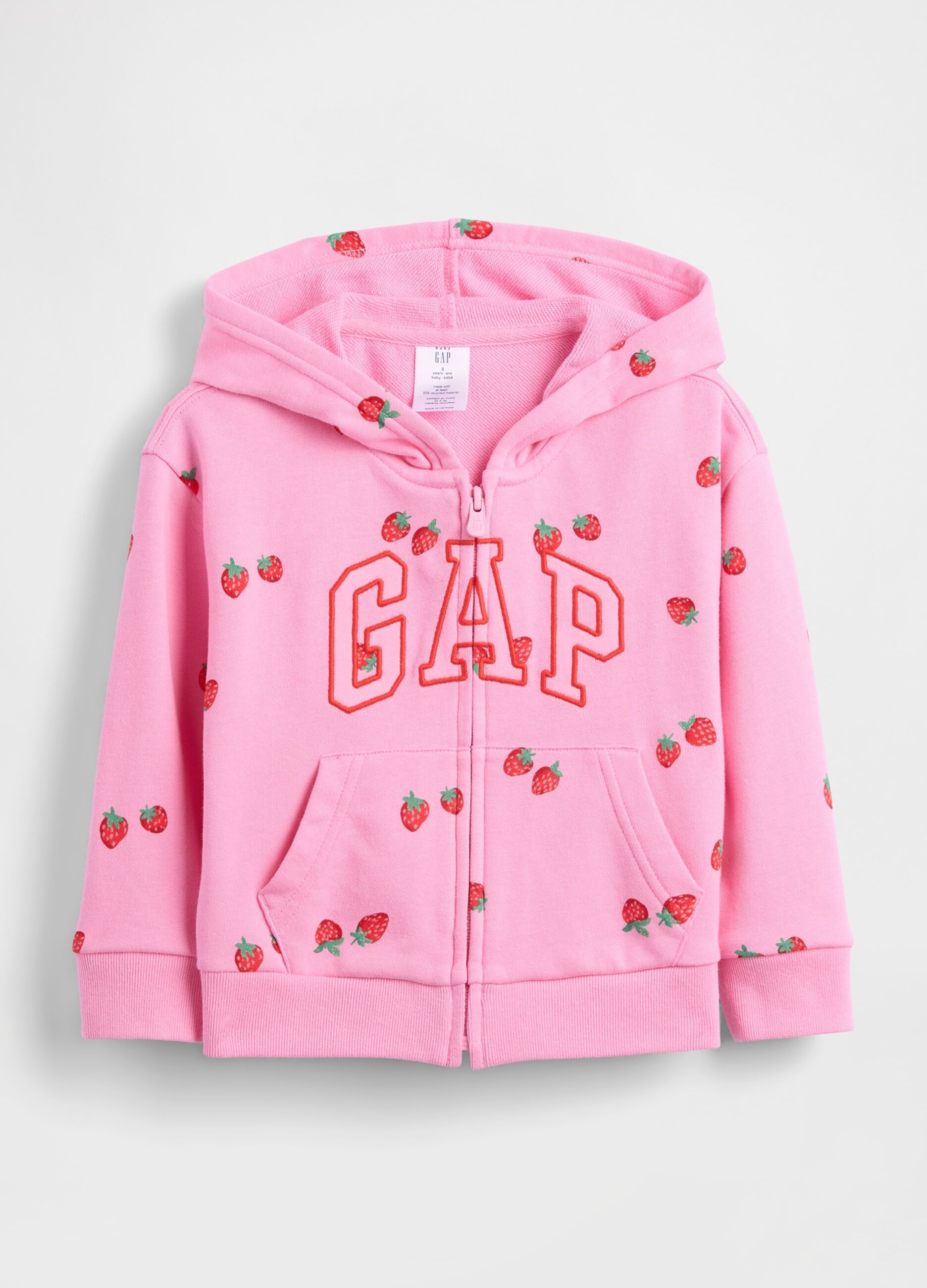 Felpa con logo GAP, cappuccio e full zip in misto cotone