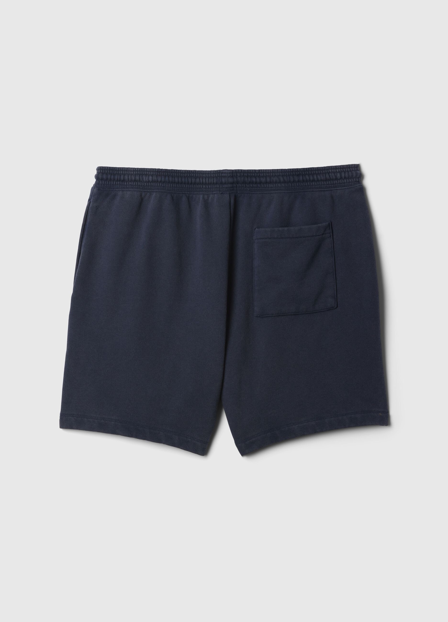 Bermuda jogger in felpa con coulisse_4