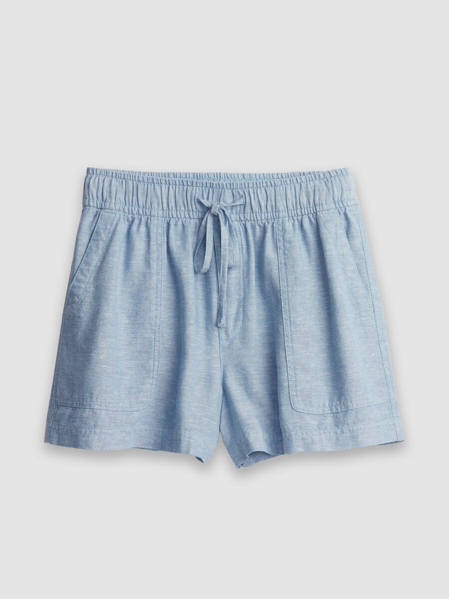 Linen and viscose shorts Woman_4