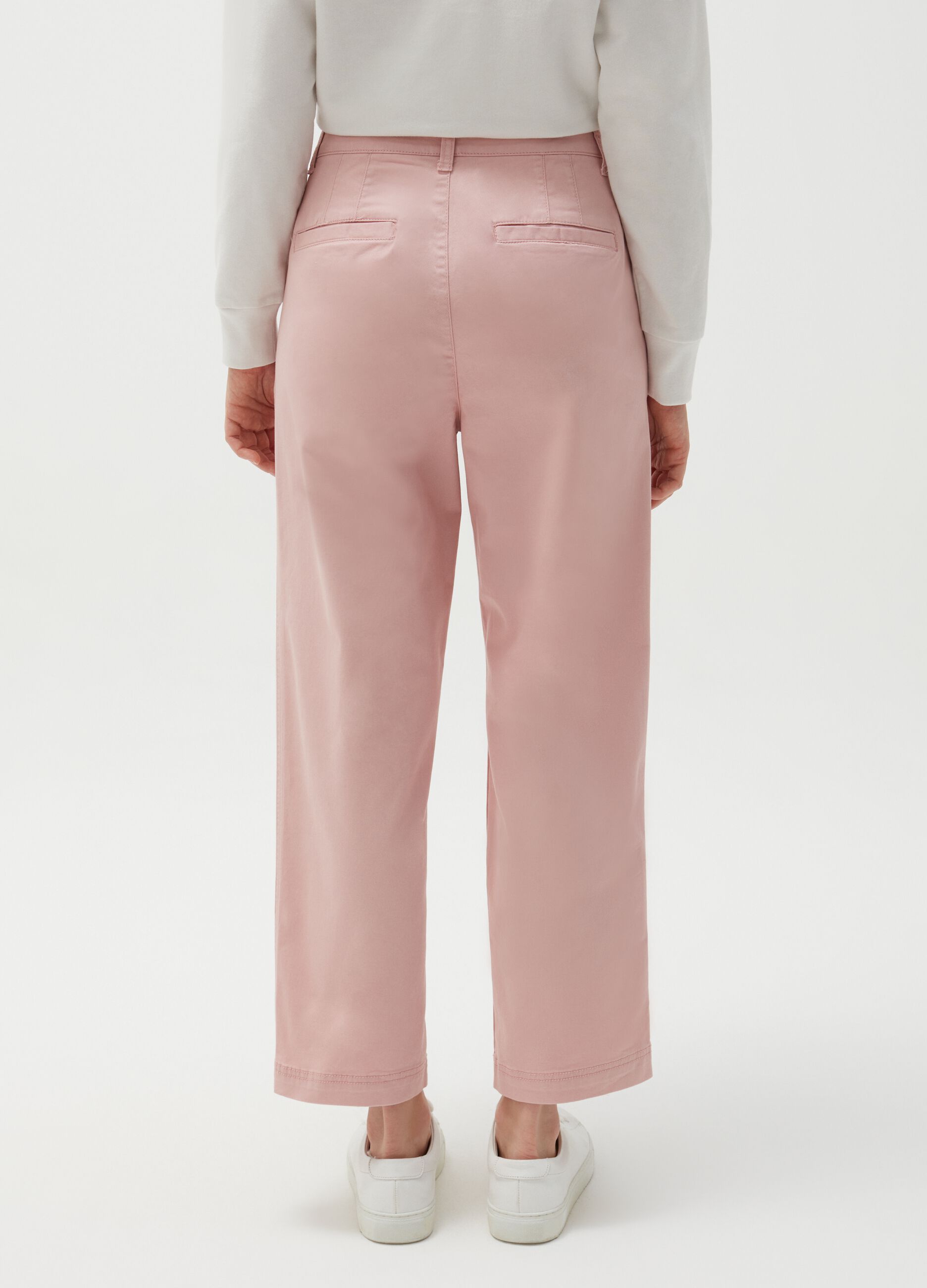 Pantalone girlfriend fit in cotone_2