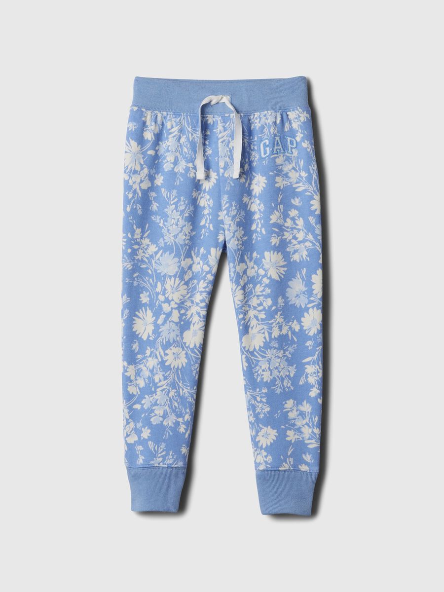 Joggers floreale con ricamo logo Bimba_0
