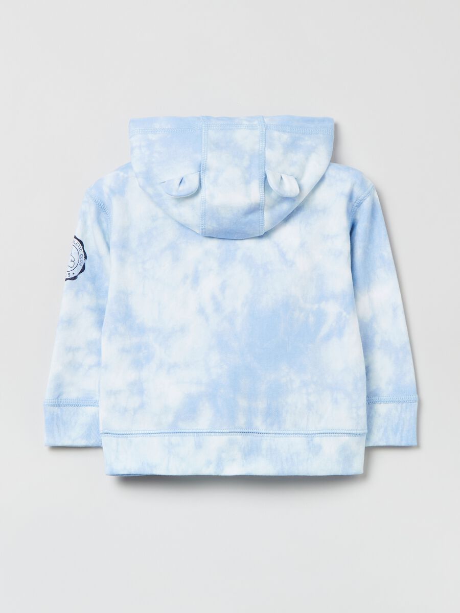 Full-zip Tie Dye hoodie with logo Newborn_1