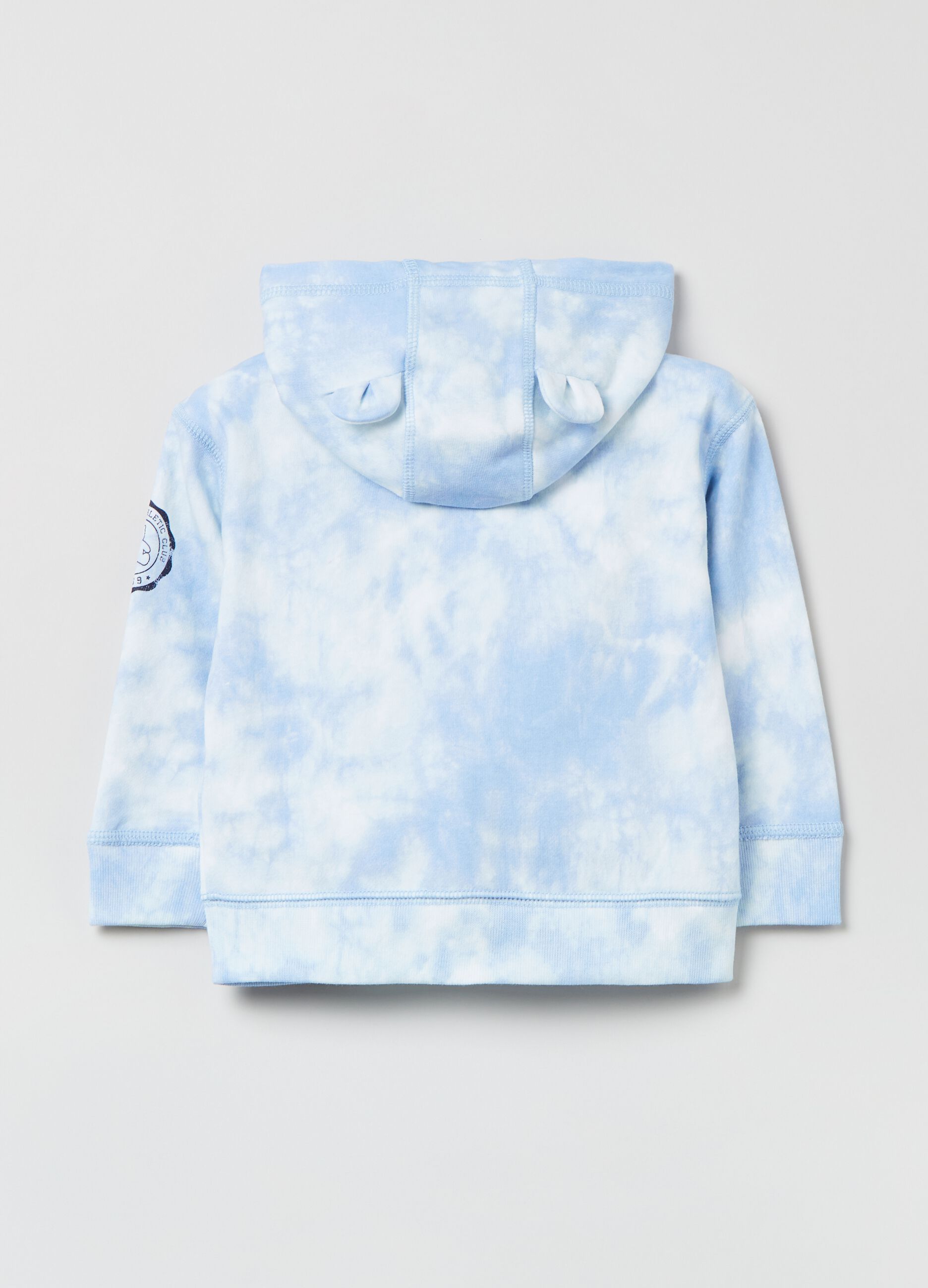 Full-zip Tie Dye hoodie with logo_1
