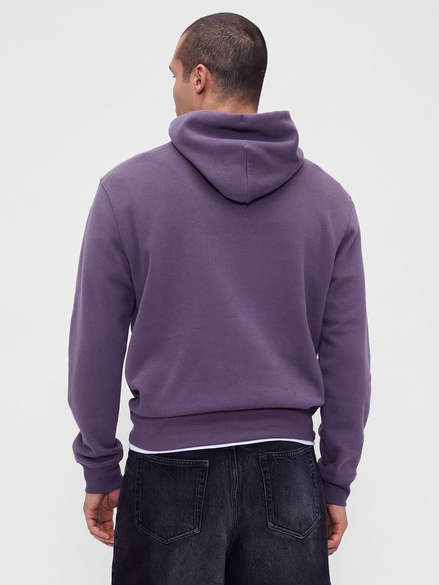 Felpa viola con cappuccio Uomo_2