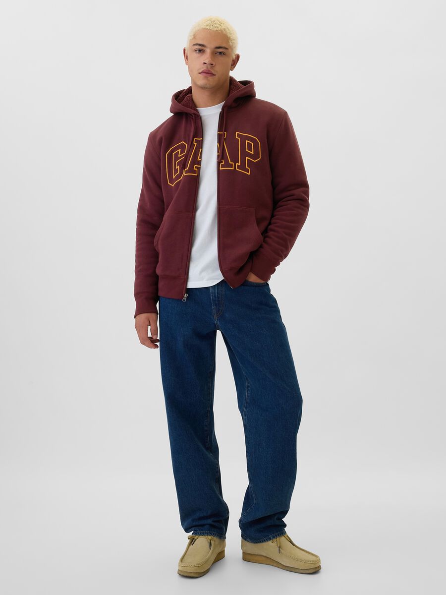 Felpa con cappuccio ricamo logo Uomo_1