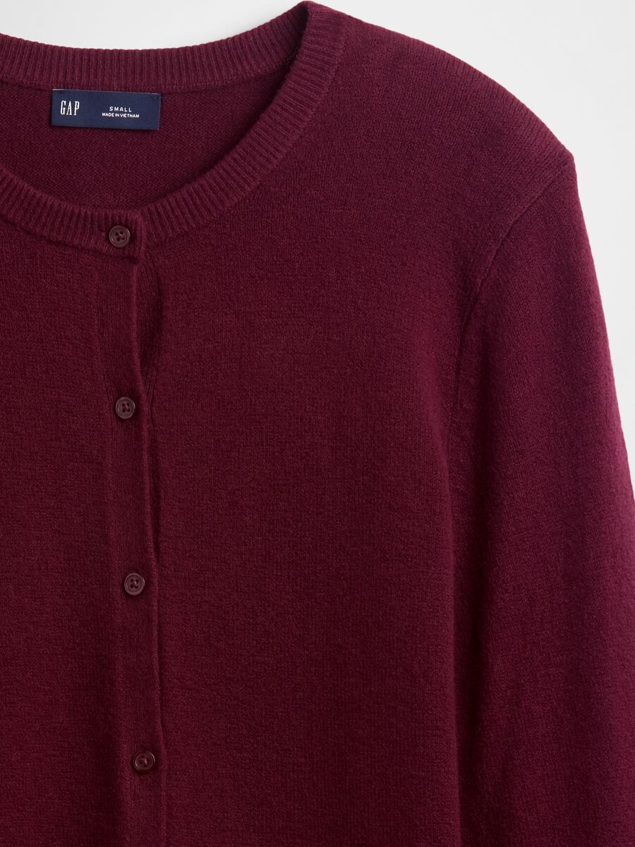 Cardigan viola in misto cotone Donna_4