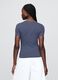 T-shirt blu elasticizzata a maniche corte_2