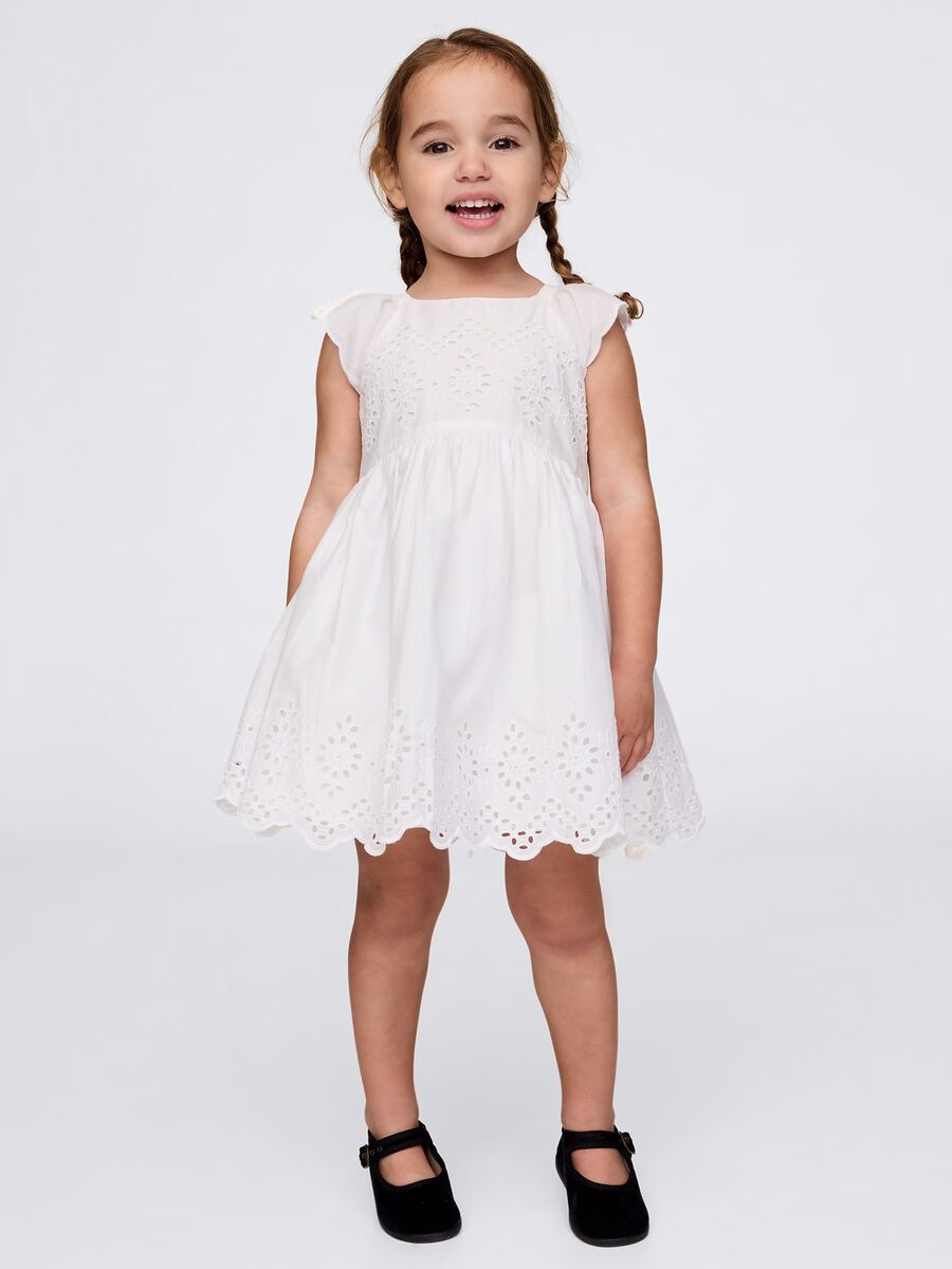 Vestito bianco in cotone per bambina GAP Kids Bimba_0