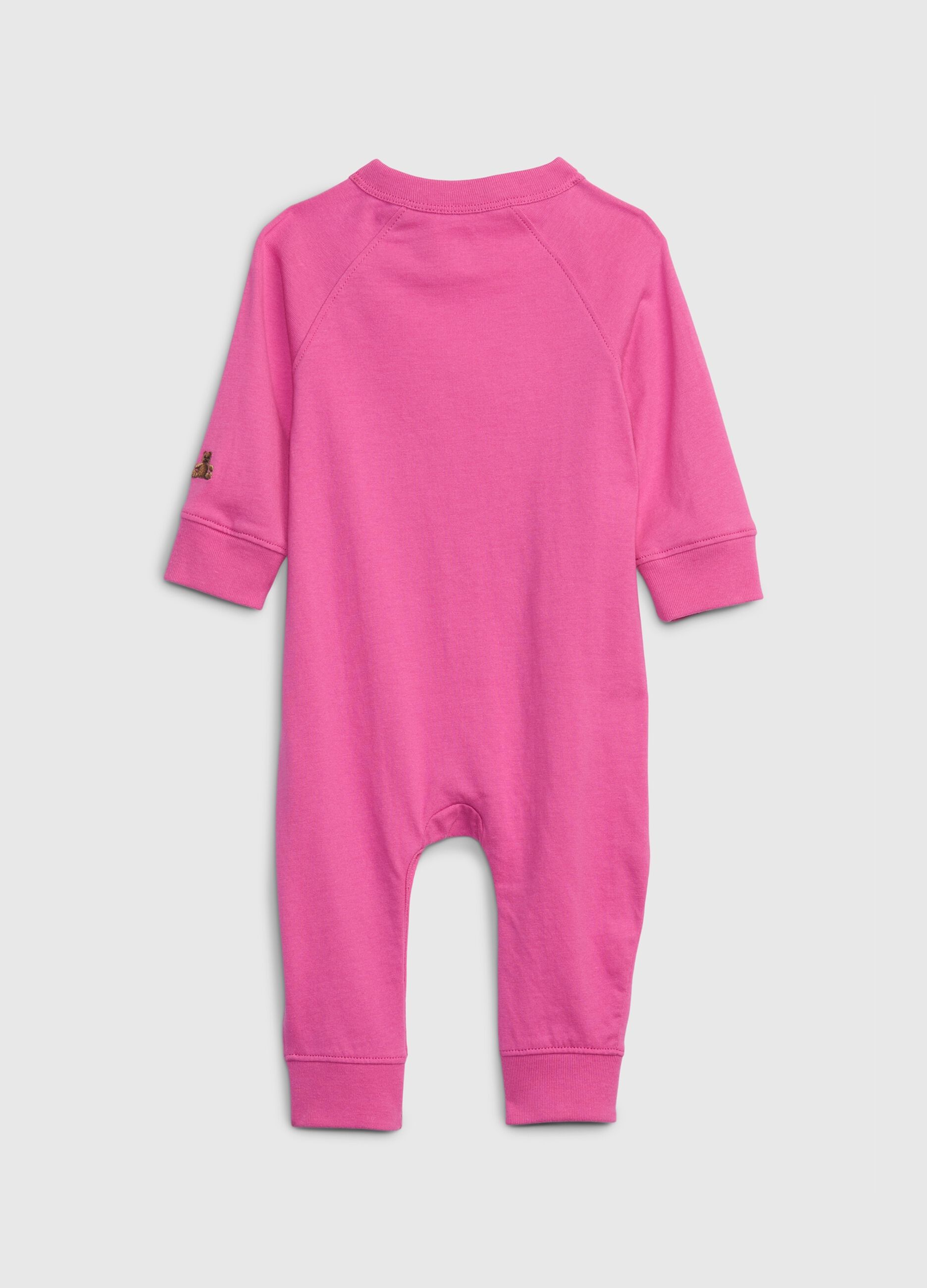 Cotton onesie with logo patch_1