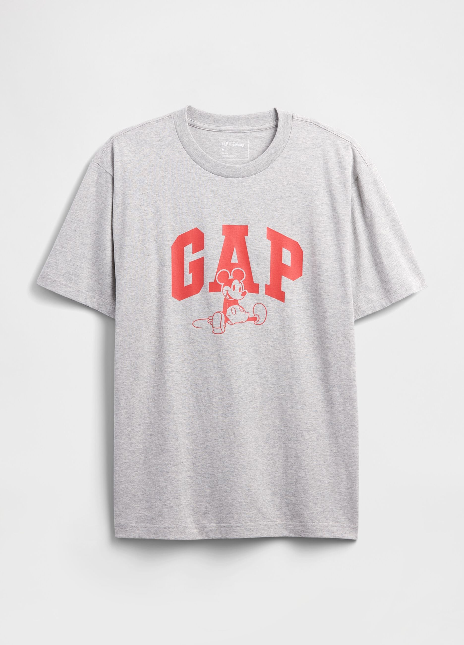 T-shirt grigia a maniche corte con stampa gap