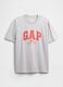 T-shirt grigia a maniche corte con stampa gap_3