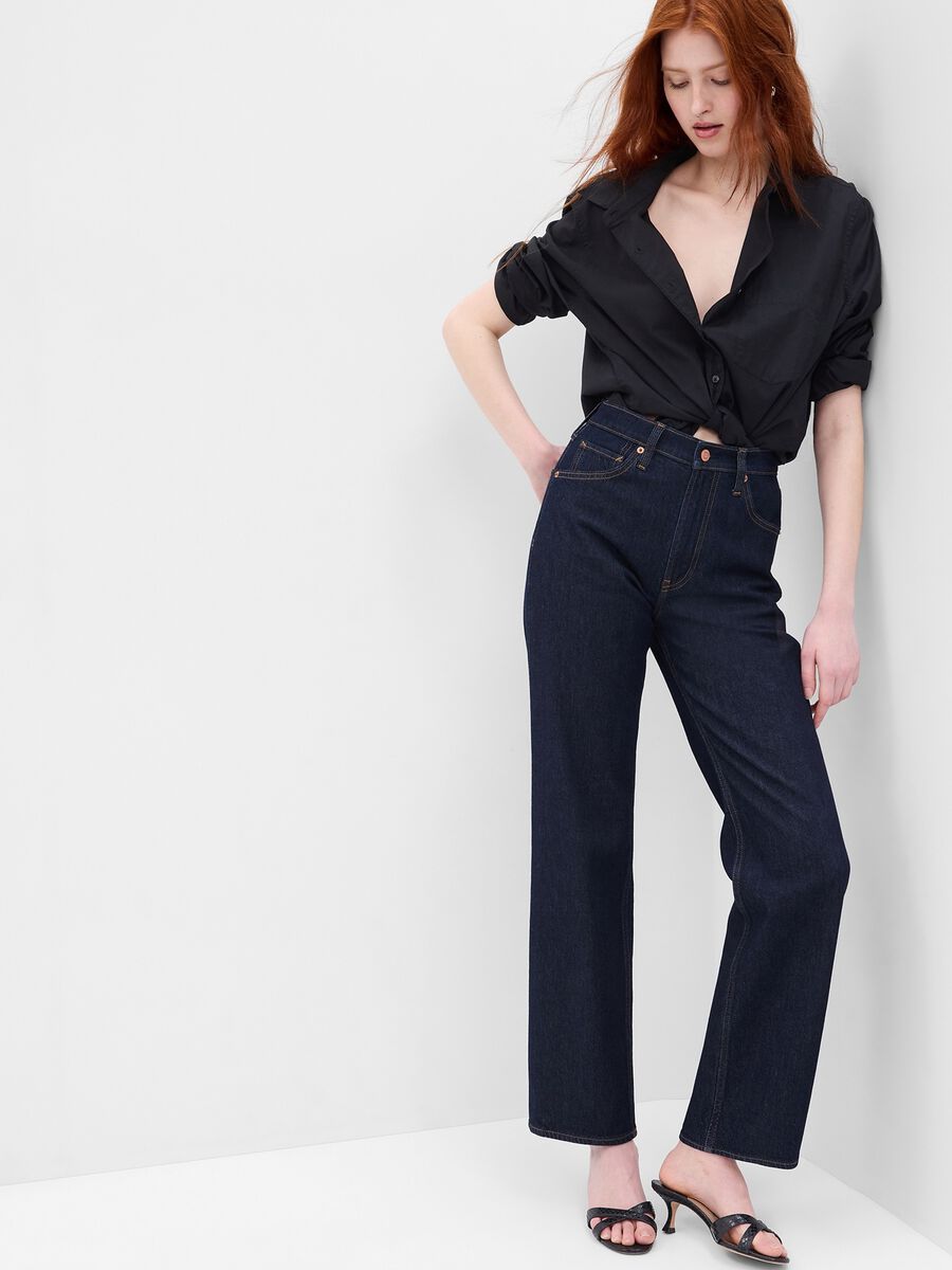 Jeans loose fit a vita alta Donna_0
