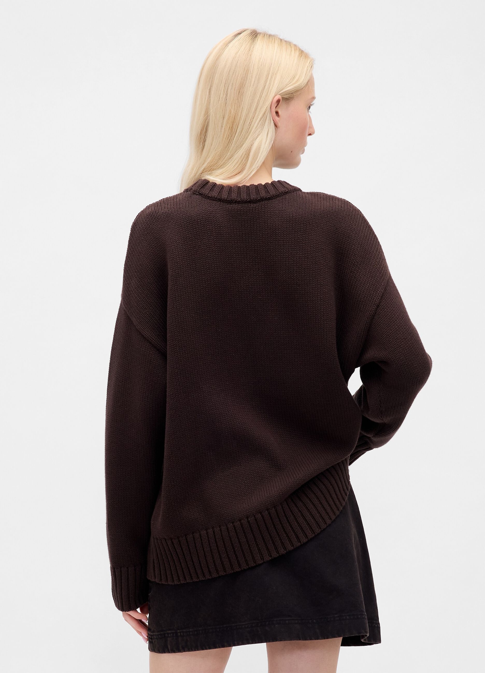 Brown Cotton Sweater