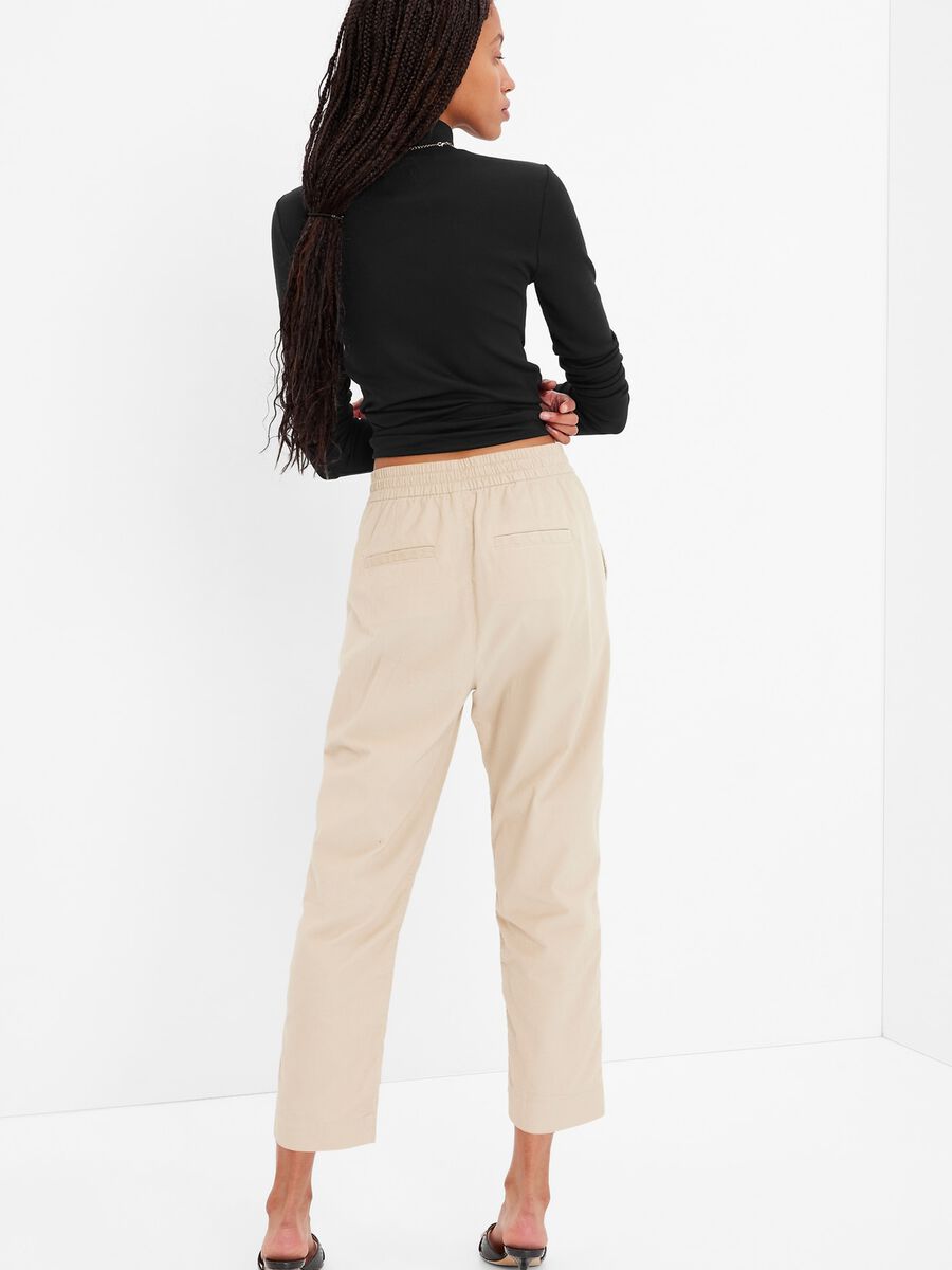 Pull-on pants with drawstring waist Woman_1