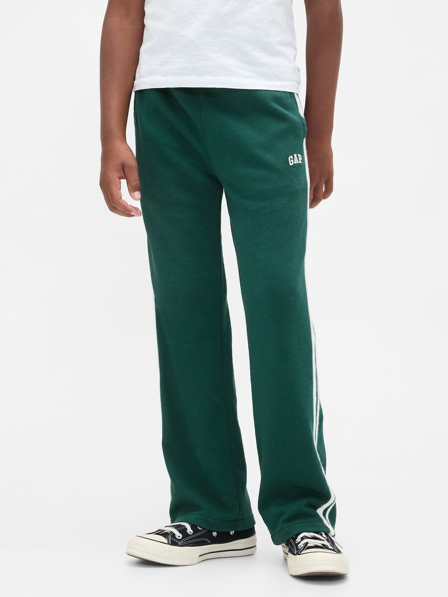 Green knitted trousers for children Boy_1