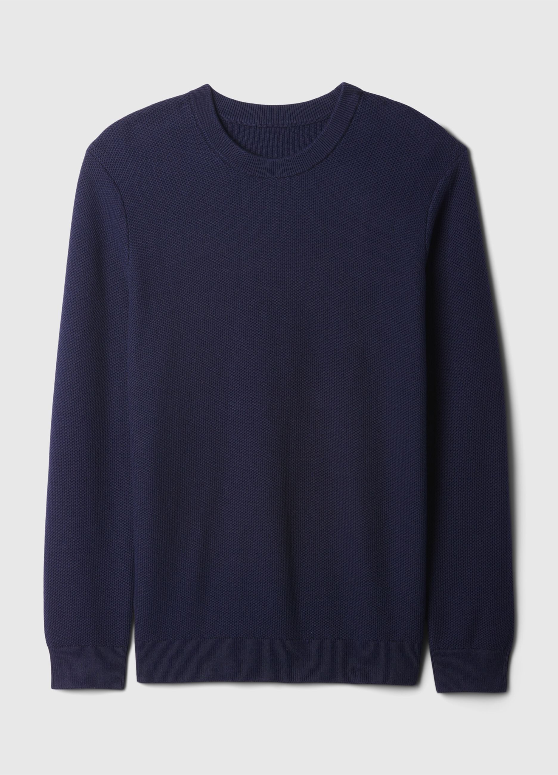 Pullover con micro trama a nido d'ape_4